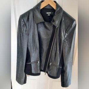 DKNY Women's Black Lamb Leather Jacket